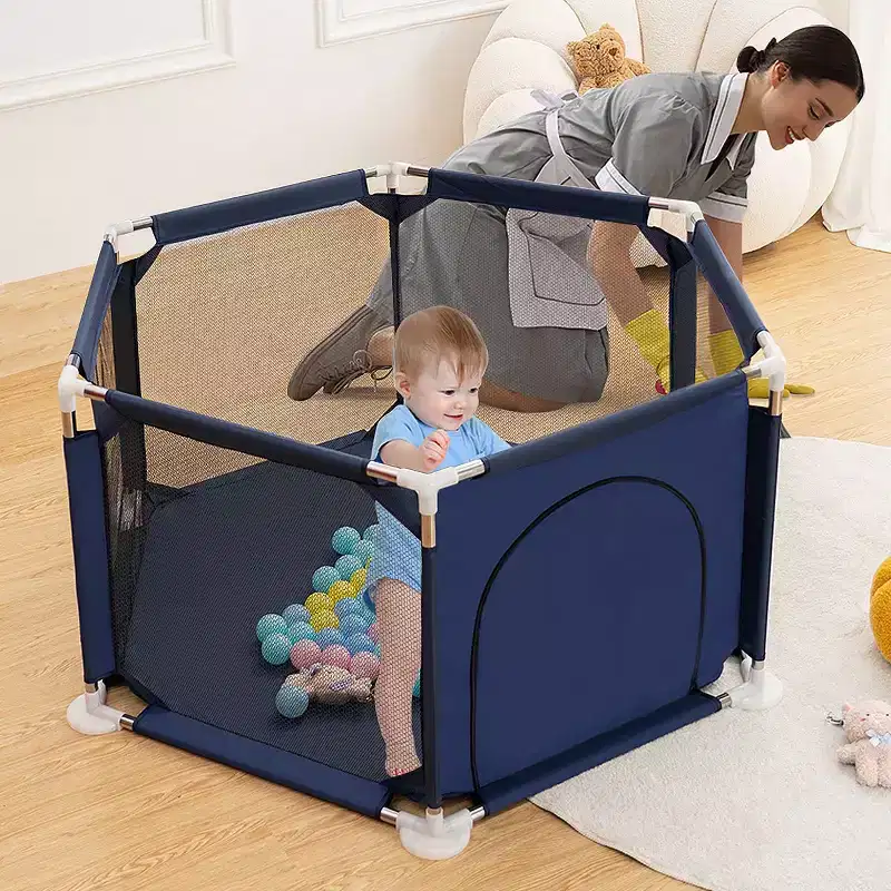 GOTGELIF 50x50 6-Panel Baby Playpen Spacious & Secure Portable Playard