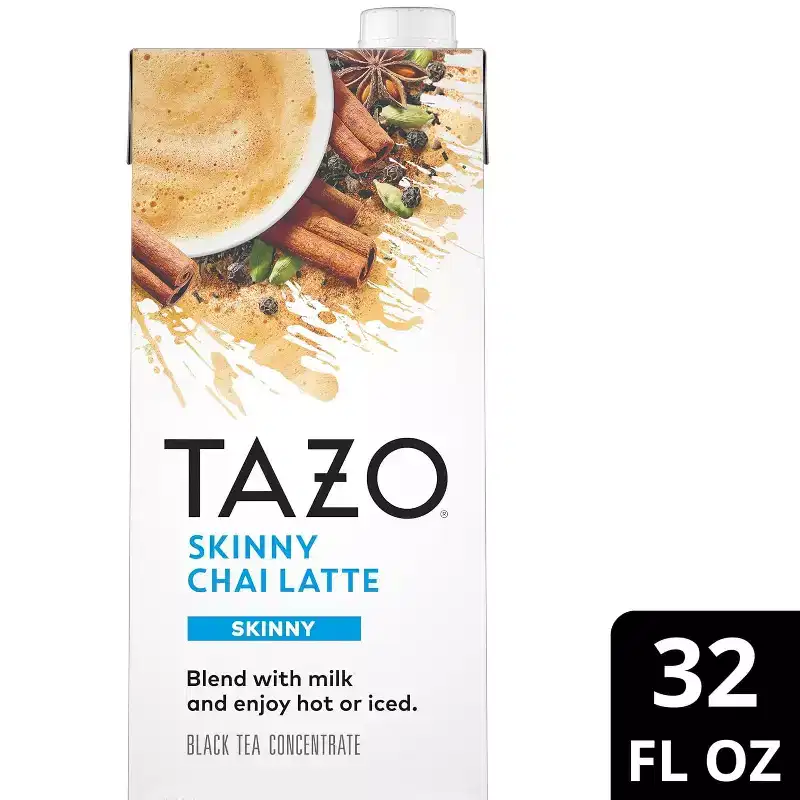 TAZO Tea Concentrate: Organic Chai Latte Black Tea, Iced Passion Herbal Tea, & Skinny Chai Latte Black Tea, 32 fl oz (1ea)