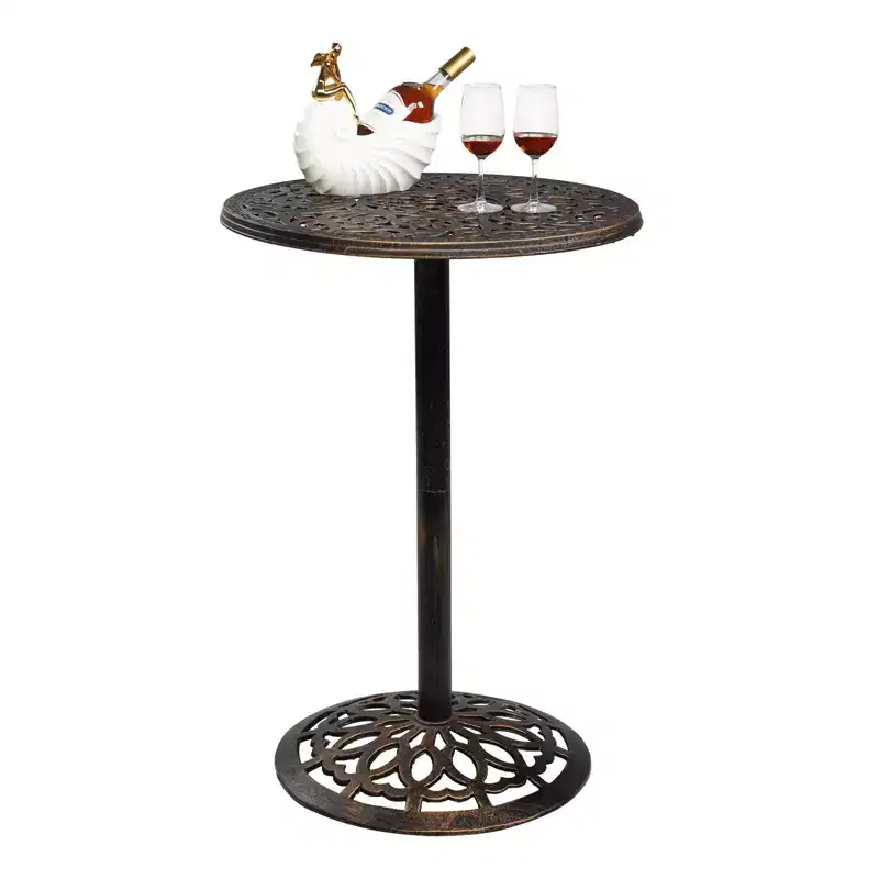 Karl Home | 40-Inch Metal Patio Bar Table