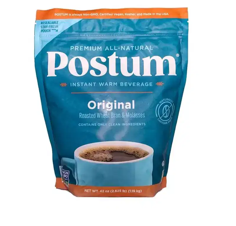 Postum Original Coffee Substitute, Caffeine-Free, Made with Roasted Wheat Bran & Molasses, Kosher, Vegan, Non-GMO, Natural & Healthy - 42 oz