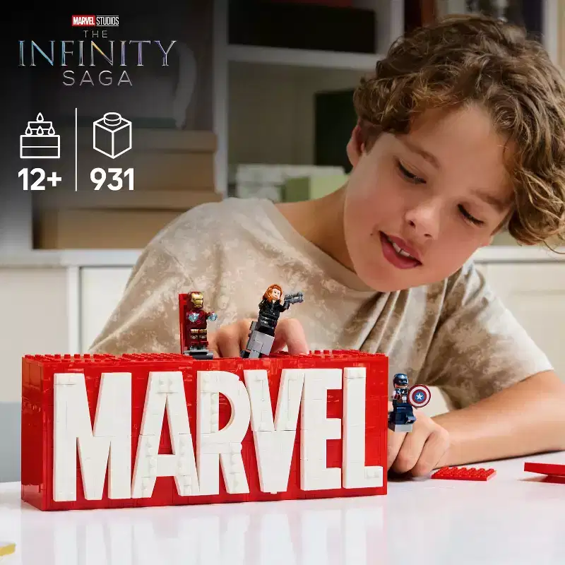 LEGO Marvel Logo & Minifigures Collectible Building Toy 76313