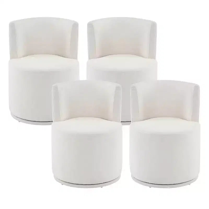 Set of 4 Swivel Upholstered Dining Chairs, Modern Accent Bucket Chairs